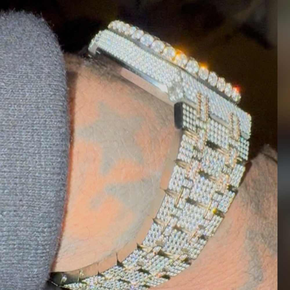 Luxury Silver Watch with Diamond Accents